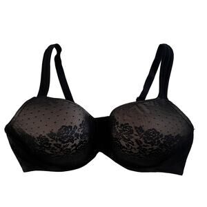 Soma Black Lace Nude Undertone Bra Wmn’s 42DD Plus Sexy